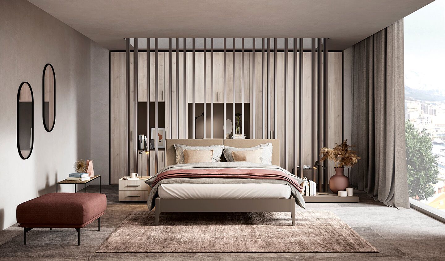 letto matrimoniale, armadio, comodini, madia reggio emilia