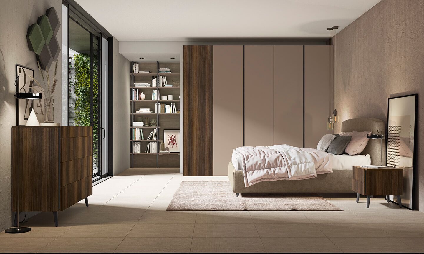 letto matrimoniale, armadio, comodini, madia reggio emilia