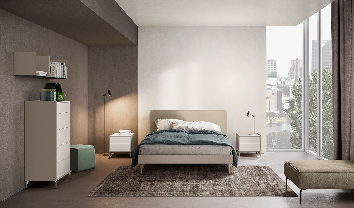 letto matrimoniale, armadio, comodini, madia reggio emilia