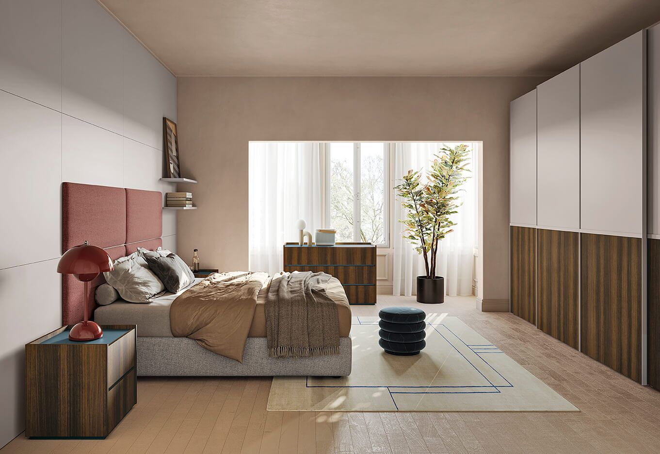 letto matrimoniale, armadio, comodini, madia reggio emilia