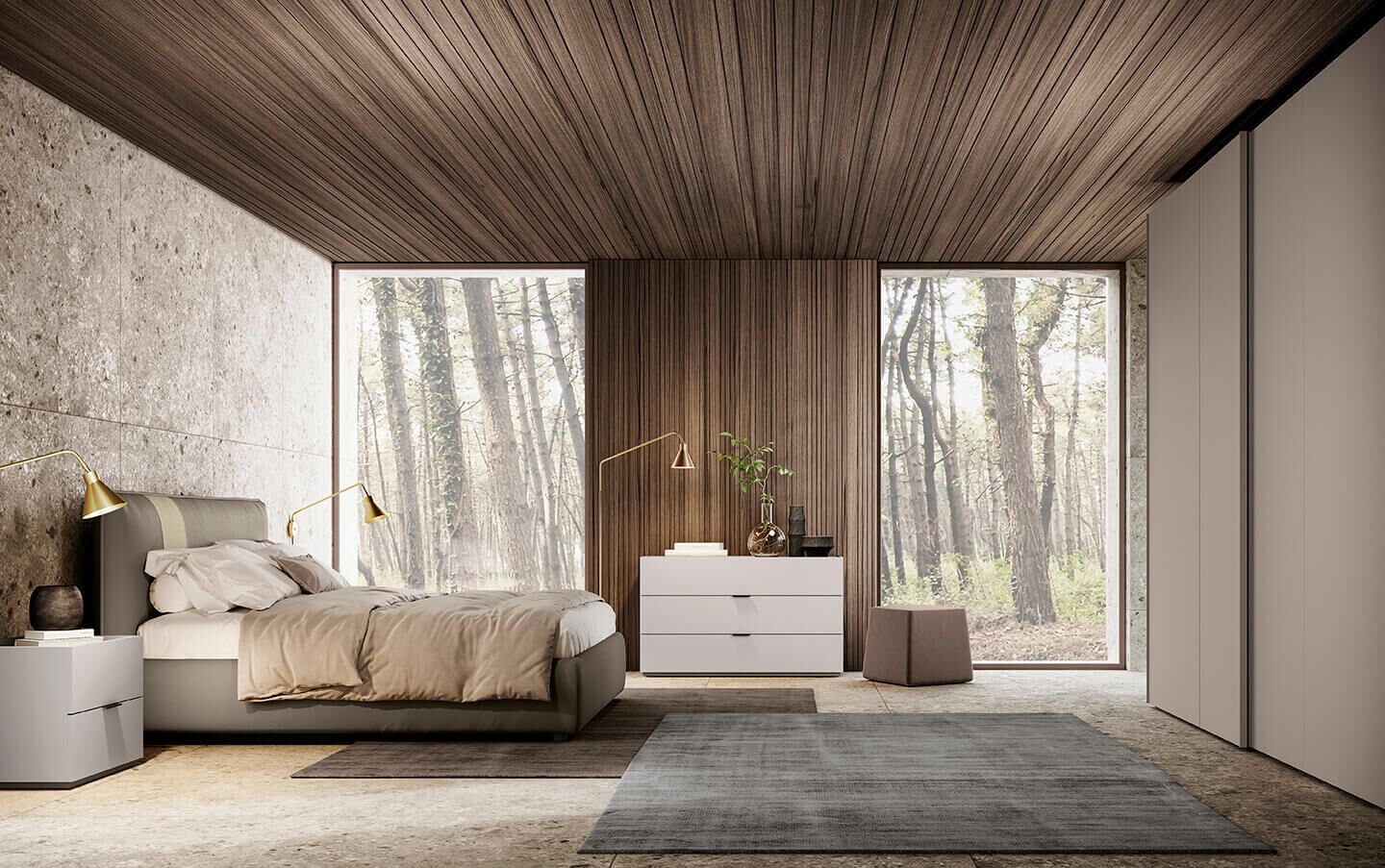letto matrimoniale, armadio, comodini, madia reggio emilia