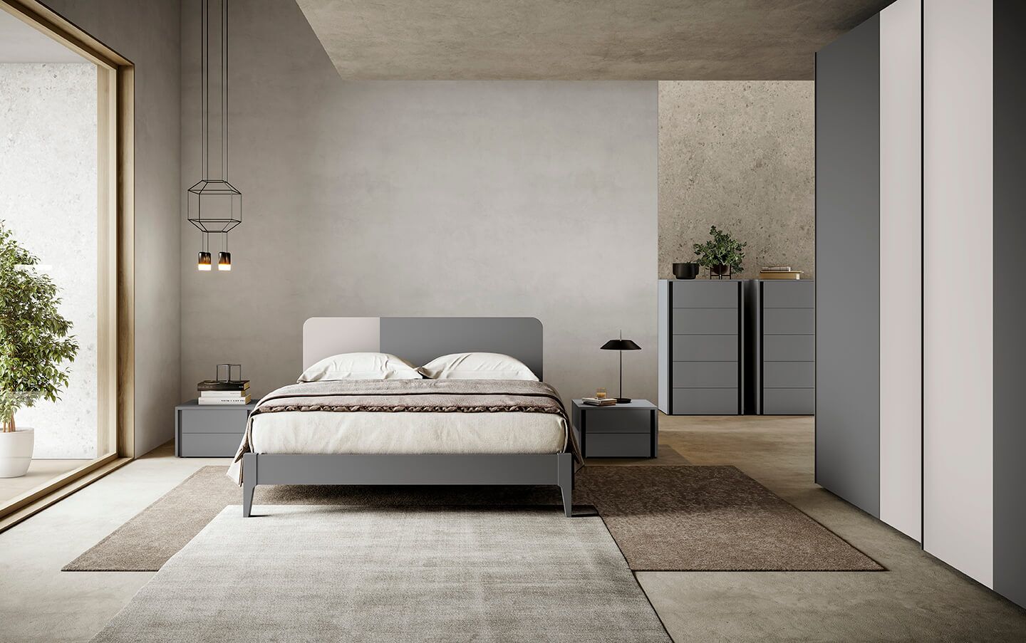 letto matrimoniale, armadio, comodini, madia reggio emilia