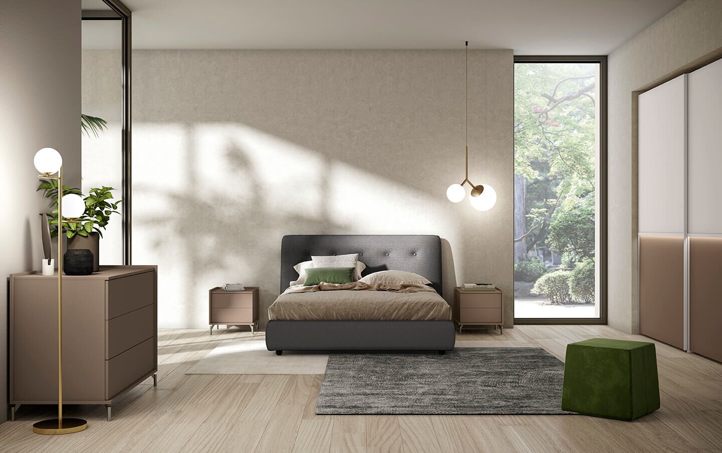 letto matrimoniale, armadio, comodini, madia reggio emilia